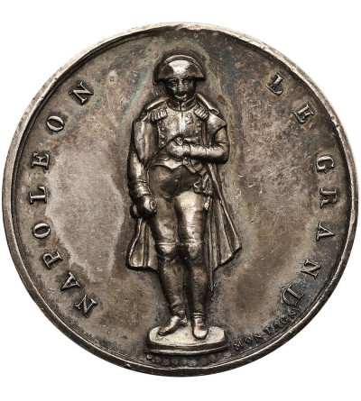 Francja. Srebrny medal 1833 "Przywrócenie Napoleona" na kolumnę Vendome, Montagny