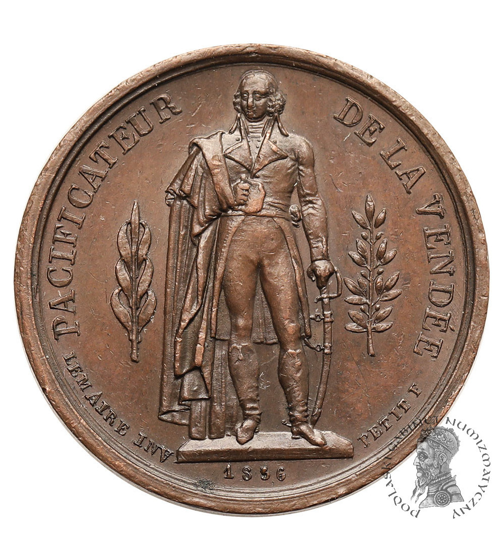 Francja. Medal 1856 upamiętniający Generała Hoche "Pacificateur de la Vendée",