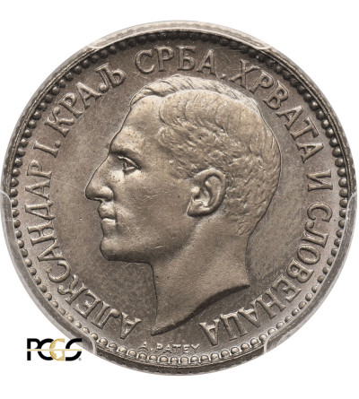 Yugoslavia, Alexander I. Dinar 1925 (b), Brussels mint - PCGS MS 65