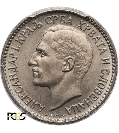 Yugoslavia, Alexander I. Dinar 1925 (b), Brussels mint - PCGS MS 67