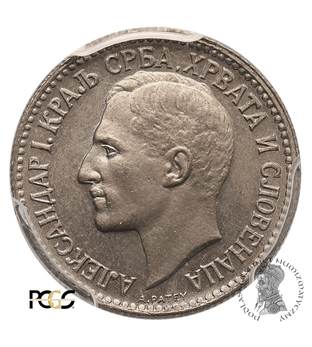 Jugosławia, Alexander I. 50 Para 1925 (b), Bruksela - PCGS MS 66