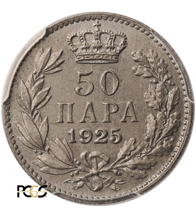 Yugoslavia, Alexander I. 50 Para 1925 (b), Brussels mint - PCGS MS 66