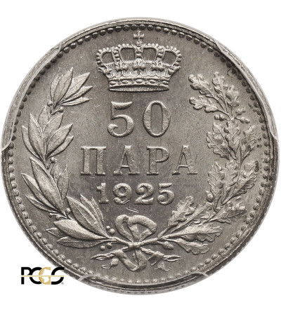 Jugosławia, Alexander I. 50 Para 1925 (b), Bruksela - PCGS MS 67