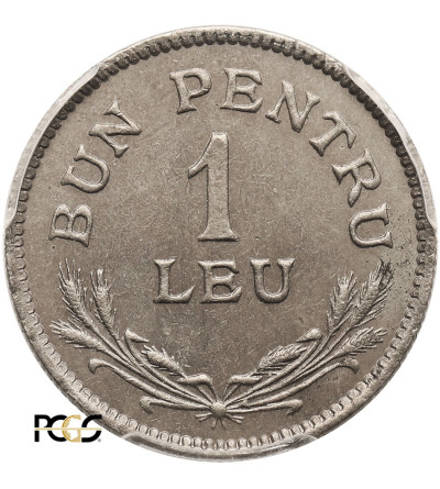 Romania, Ferdinand I, 1914-1927. 1 Leu 1924 (b), Brussels mint - PCGS MS 66