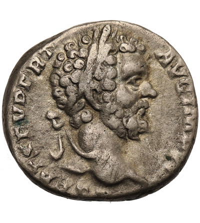 Roman Empire. Septimius Severus 193-211 AD. AR Denarius, 196 AD, Rome mint / Minerva
