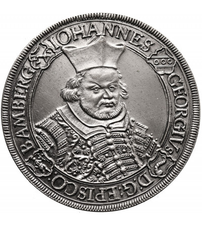 Germany, Bishopric of Bamberg. Silver Thaler 1629, restrike 1976, Bishop John George II Fuchs von Dornheim