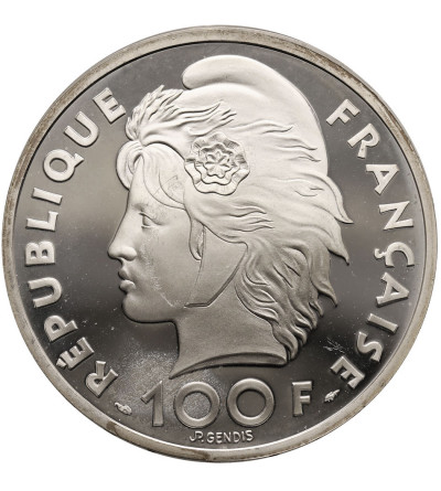 Francja. 15 écus / 100 franków 1993, XII Igrzyska Śródziemnomorskie - Pływanie (Jeux Méditerranéens - La Nage) Proof