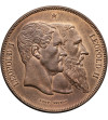 Belgium, Leopold II 1865-1909. Copper 5 Francs Pattern 1880, 50th Anniversary of Kingdom Independence