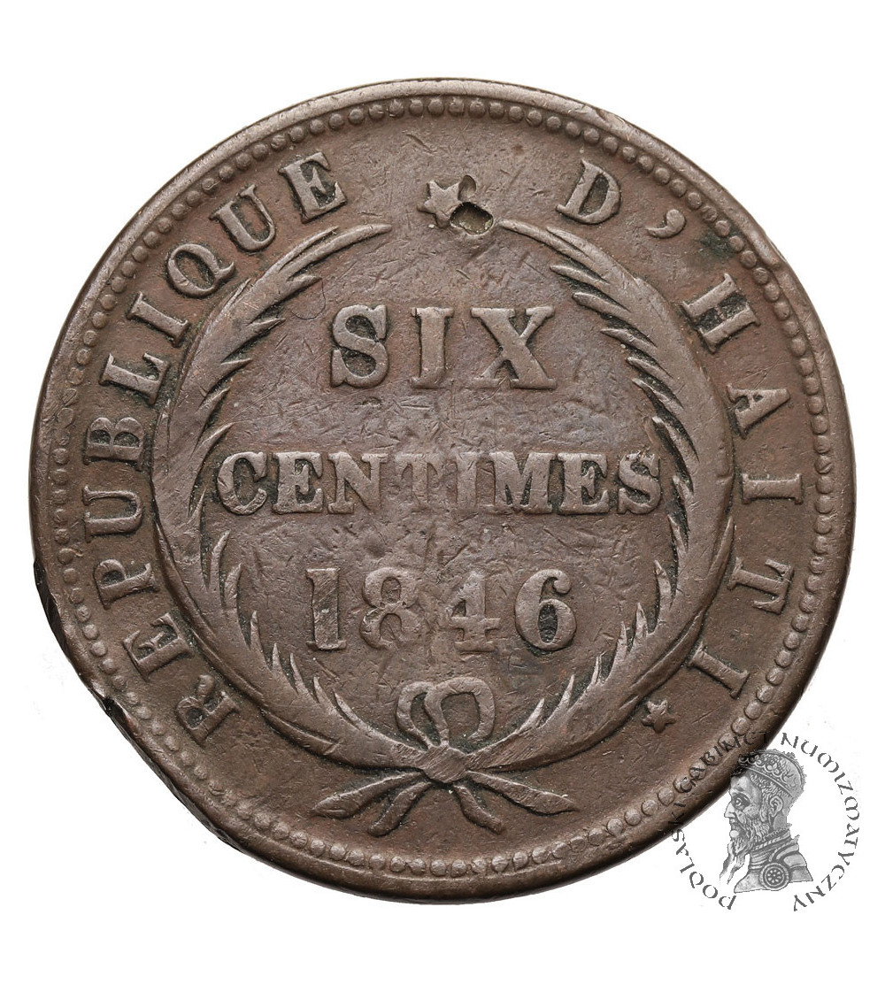 Haiti, Republic 1825-1849. 6 Centimes 1846 / AN 43