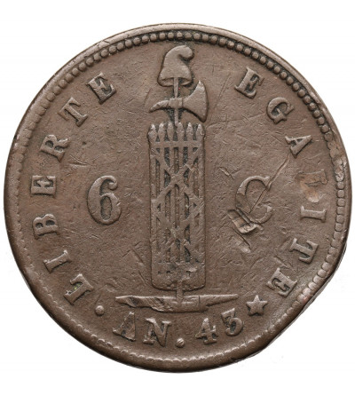 Haiti, Republika 1825-1849. 6 Centimes 1846 / AN 43