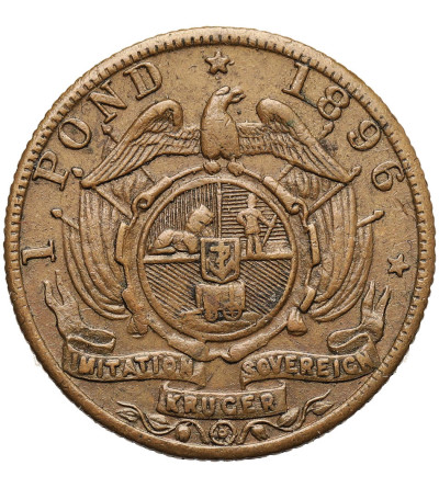 South Africa. Pound (Een) 1896, fancy commemorative issue or time forgery