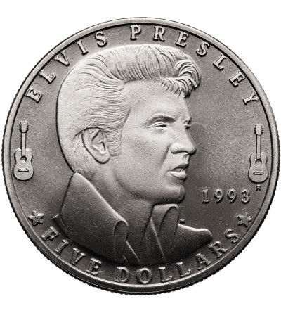 Wyspy Marshalla. 5 Dolarów 1993, Elvis Presley