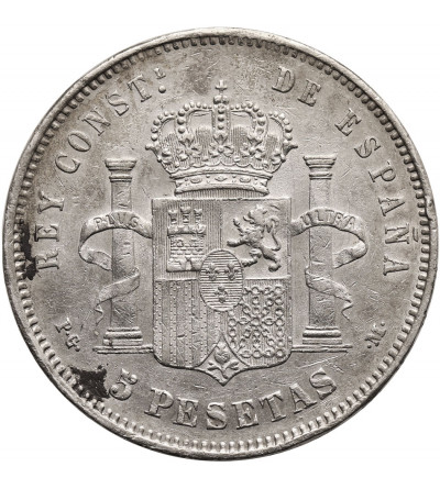 Hiszpania, Alfonso XIII. 5 Pesetas 1891 (91) PG-M