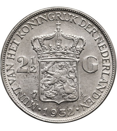 Netherlands, Wilhelmina (1890-1948). 2 1/2 Guilders 1932