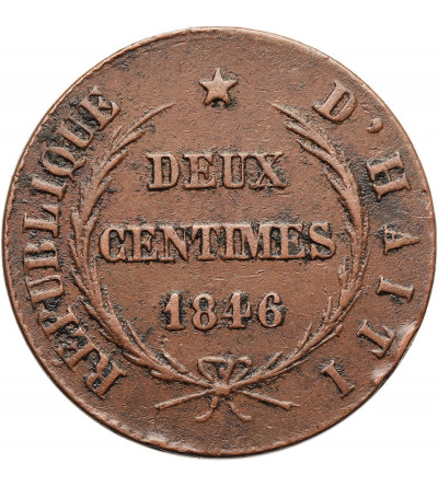 Haiti, Republic 1825-1849. 2 Centimes 1846 / AN 43