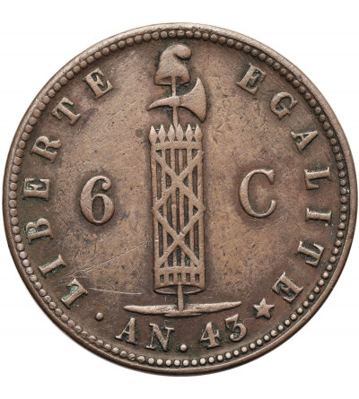 Haiti, Republika 1825-1849. 6 Centimes 1846 / AN 43