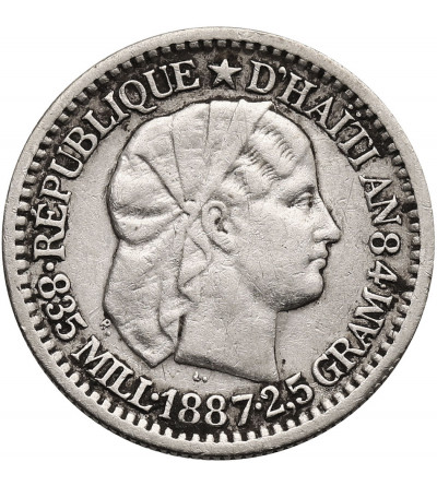 Haiti, Republika. 10 Centimes 1887 A, Paryż