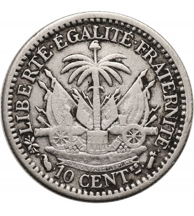 Haiti, Republic. 10 Centimes 1887 A, Paris mint