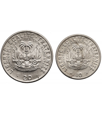 Haiti, Republic. 10, 20 Centimes 1975, F.A.O.