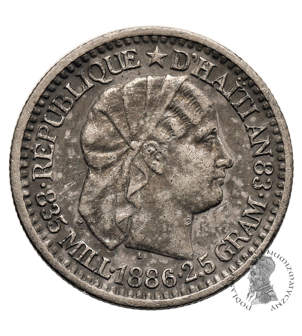 Haiti, Republika. 10 Centimes 1886 A, Paryż