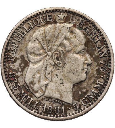 Haiti, Republika. 20 Centimes 1881 A, Paryż