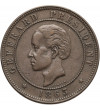 Haiti, Republika. 20 Centimes 1863, Prezydent Geffrard - odwrócony stempel