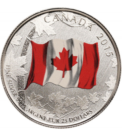 Canada. 25 Dollars 2015, Canada Flag