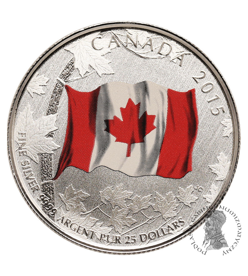 Canada. 25 Dollars 2015, Canada Flag
