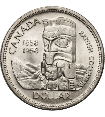 Canada, British Columbia. 1 Dollar 1958, 100th Anniversary of British Columbia