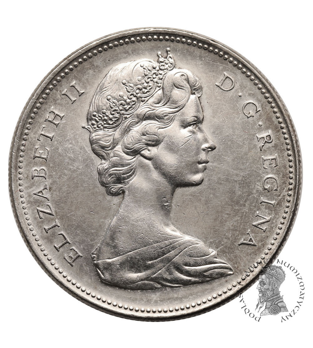 Canada, Elizabeth II . Silver Dollar 1966