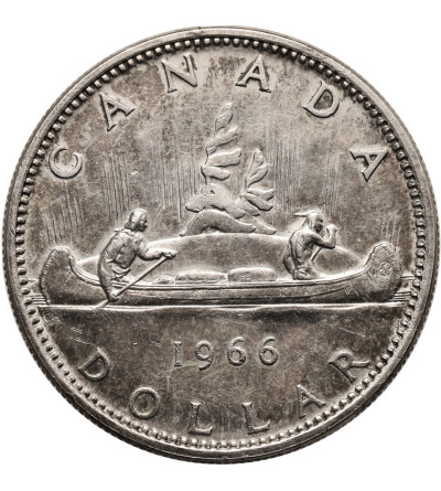 Canada, Elizabeth II . Silver Dollar 1966