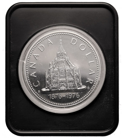 Canada, British Columbia. 1 Dollar 1976, 100th Anniversary of the Parliamentary Library in Ottawa