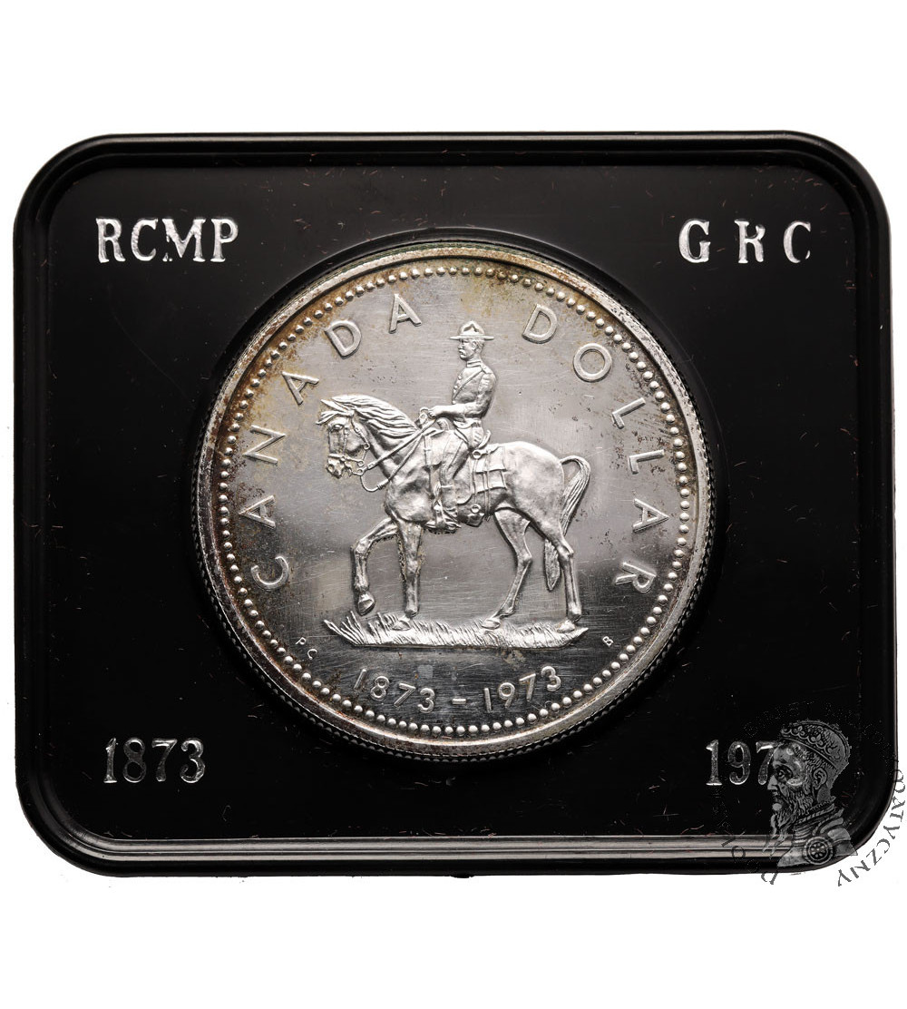 Canada, British Columbia. 1 Dollar 1973, 100th Anniversary of the Royal Canadian Mounted Police