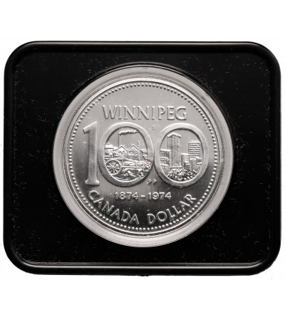 Canada, British Columbia. 1 Dollar 1974, 100th Anniversary of the City of Winnipeg
