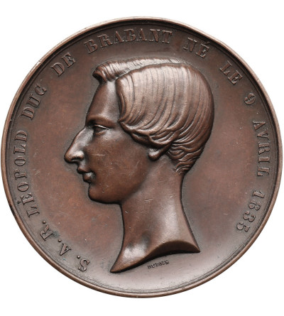 Belgia, Leopold I (1831-1865). Medal 1853, Leopold Książę Brabancji jako członek Senatu, aut. Dubois