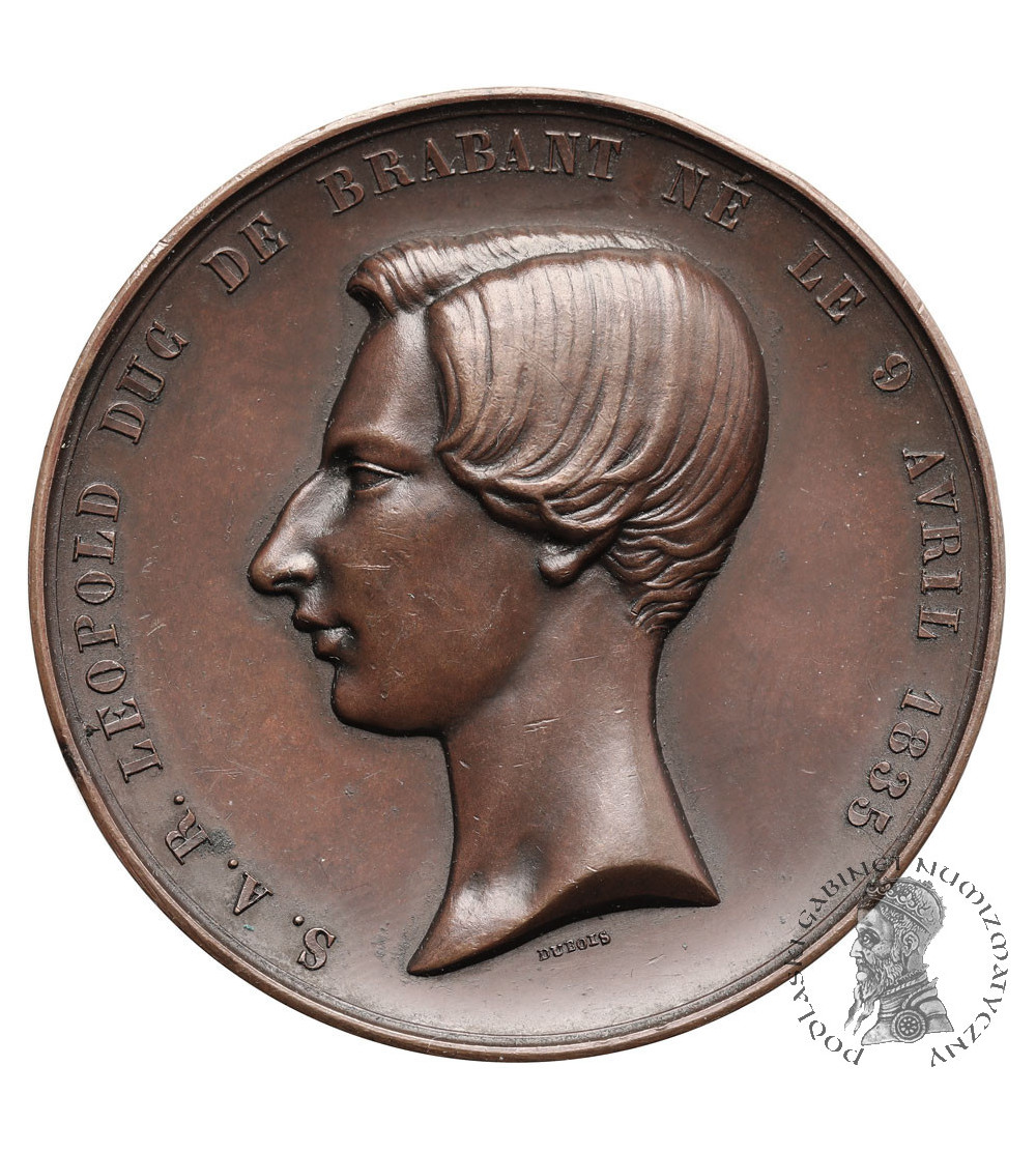 Belgia, Leopold I (1831-1865). Medal 1853, Leopold Książę Brabancji jako członek Senatu, aut. Dubois