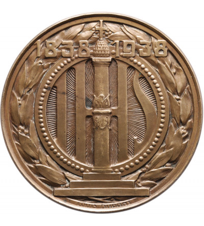 Belgia. Medal 1938, College Saint Servais Liege, aut. Louis Dudont