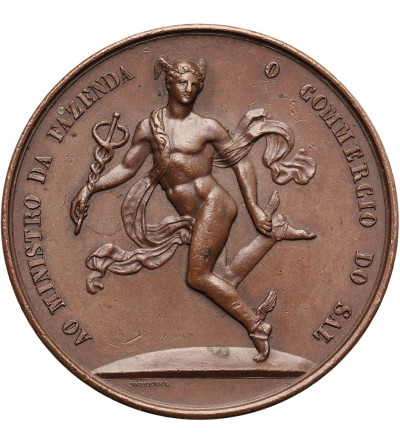 Portugal, Ferdinand II (1837-1853). Medal 1852, Salt Trade Act of Minister A.M. de Fontes Pereira de Mello