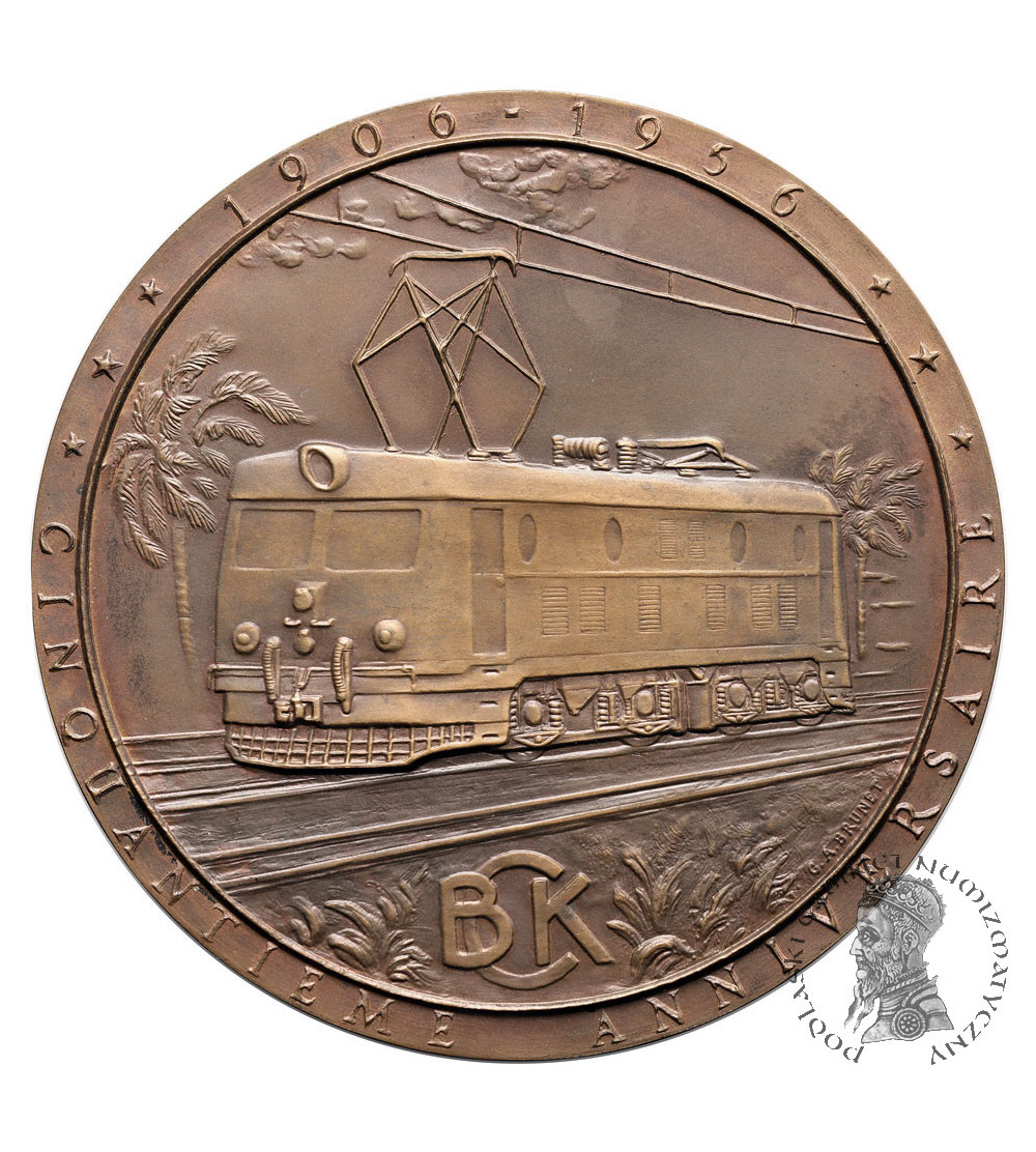 Belgian Congo. Medal 1956, 50th Anniversary of the Bas Congo Railway Company in Katanga