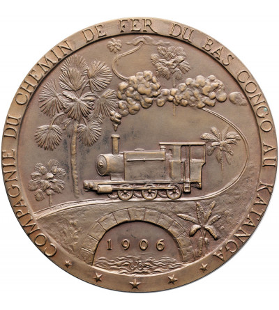 Kongo Belgijskie. Medal 1956, 50-lecie Spółki Kolejowej Bas Congo w Katandze