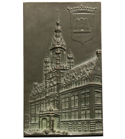 Belgia, Schaerbeek. Jednostronna Plakieta Nagrodowa, ok. 1930,  Ratusz miejski, C. Van Dionant