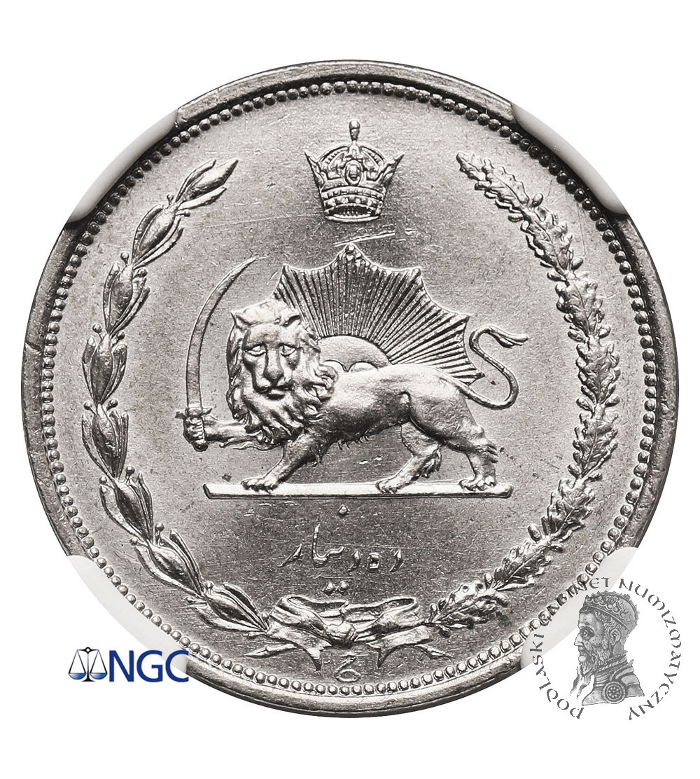 Iran, Reza Shah 1925-1941. 10 Dinars, SH 1310 / 1931 AD - NGC MS 65, Top Pop!!!