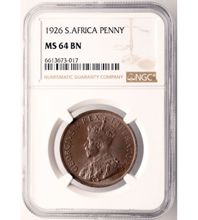 RPA. 1 Penny 1926, Jerzy V - NGC MS 64 BN