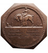 Belgium, Antwerp. Bronze Octagonal Medal 1930, Antwerp International Exhibition, by Josuë Dupon