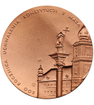 Poland, Warsaw. Medal 1991, John Paul II, 200th anniversary of the Constitution of May 3