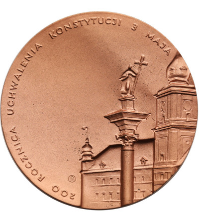 Poland, Warsaw. Medal 1991, John Paul II, 200th anniversary of the Constitution of May 3