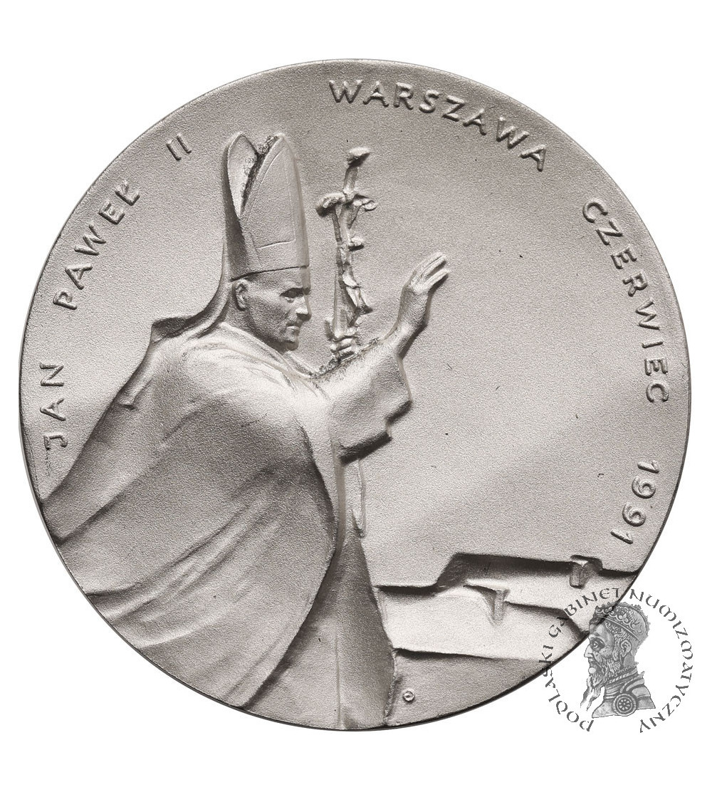 Polska, Warszawa. Srebrny medal 1991, Jan Paweł II, 200. rocznica uchwalenia Konstytucji 3 Maja