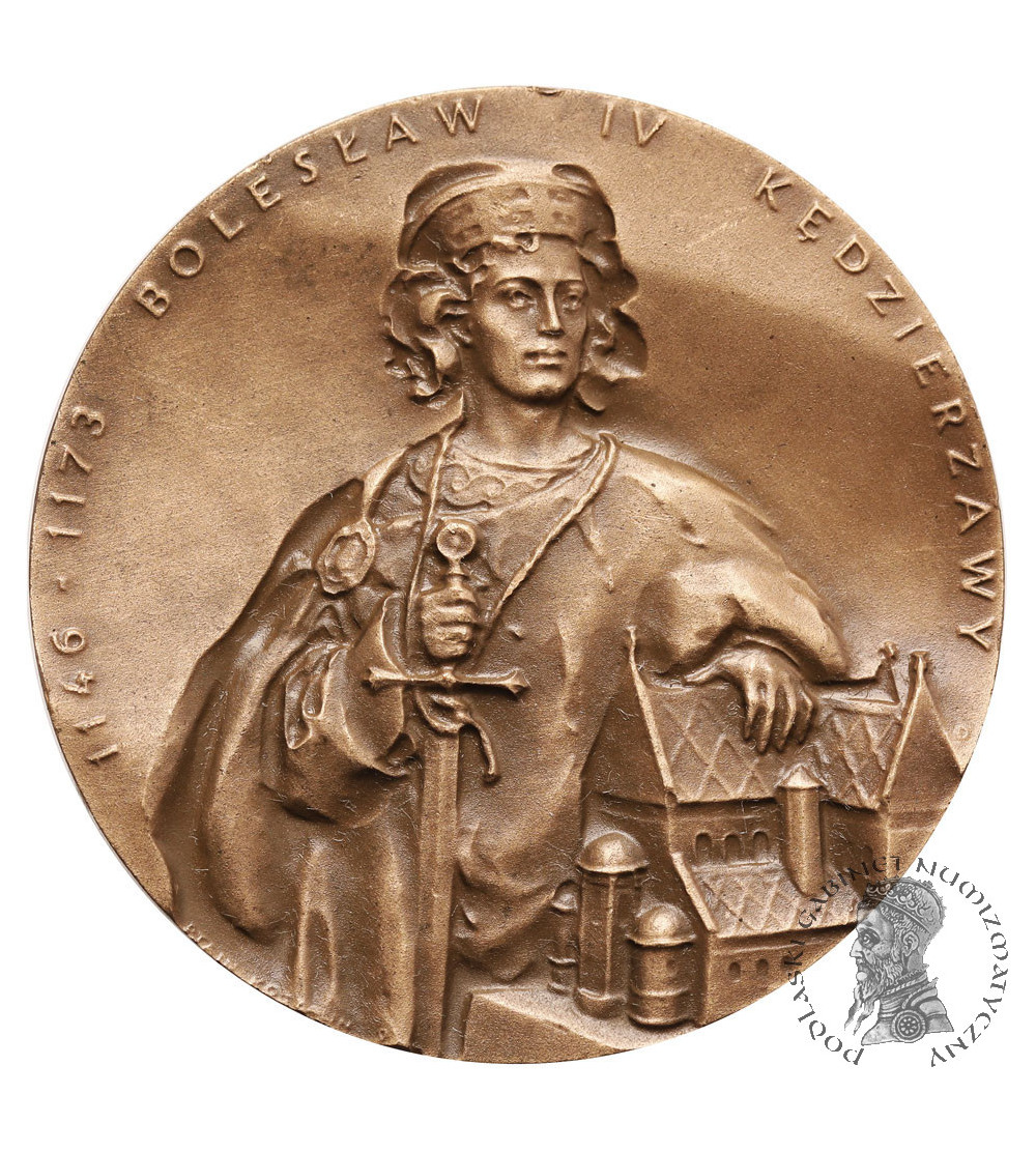 Polska, PRL (1952-1989). Mały medal 1989 (40 mm) Bolesław IV Kędzierzawy, Seria Koszalińska