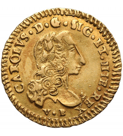 Włochy, Sycylia. Carlo di Borbone, 1734-1759. Oncia d'oro 1750 FN, Palermo