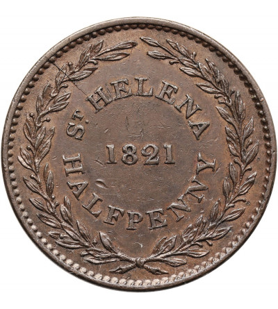 St Helena Island. 1/2 Penny 1821